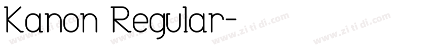 Kanon Regular字体转换